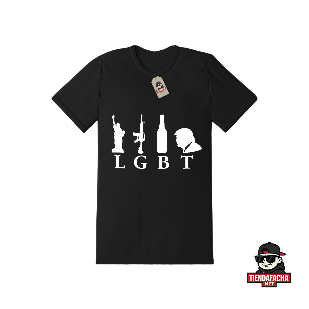 Playera “L.G.B.T.” – Libertad, Guns, Beer, Trump